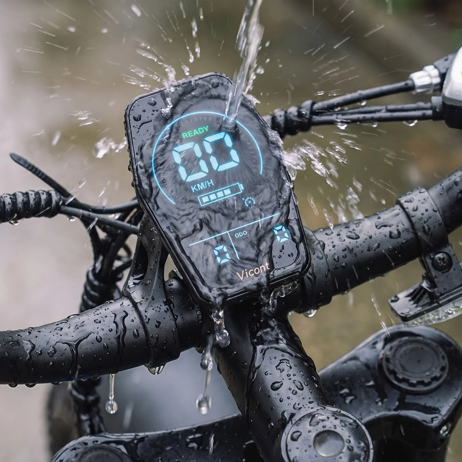 DYU M20 black moped-style fat-tire electric bike — front view